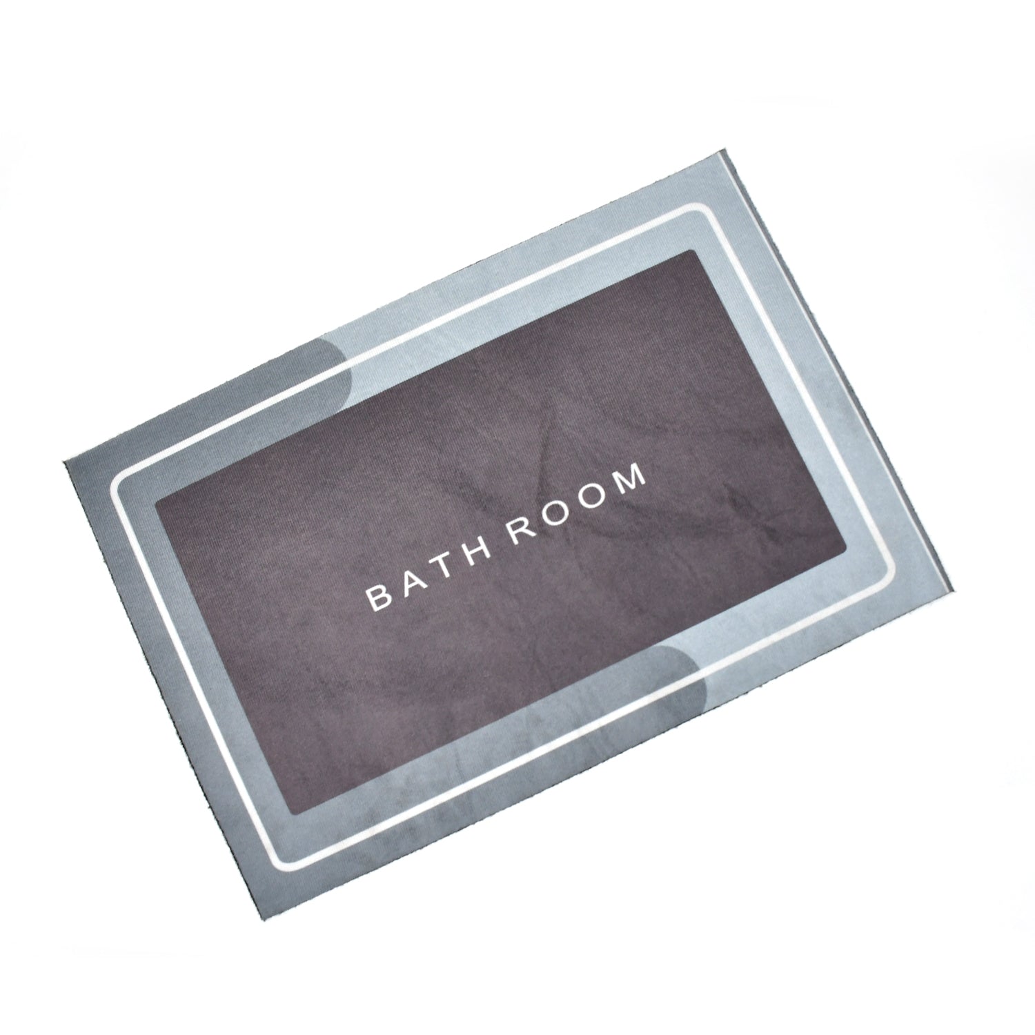 Quick-drying bathroom mat in brown color. Quick-drying bathroom mat in brown color.